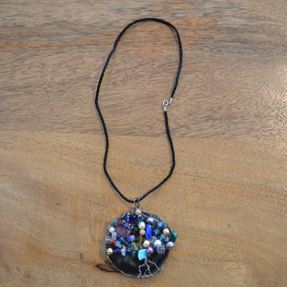 Handmade Sun Catcher Boho Healing Necklace
